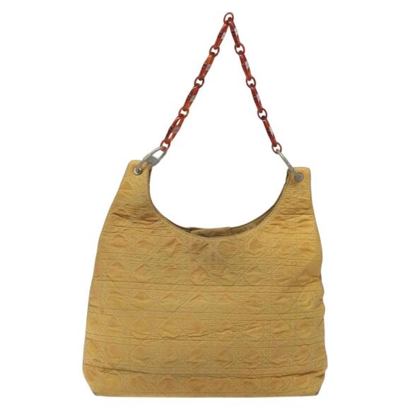 DIOR Canage Shoulder Bag Nylon Yellow - Picture 2 of 12